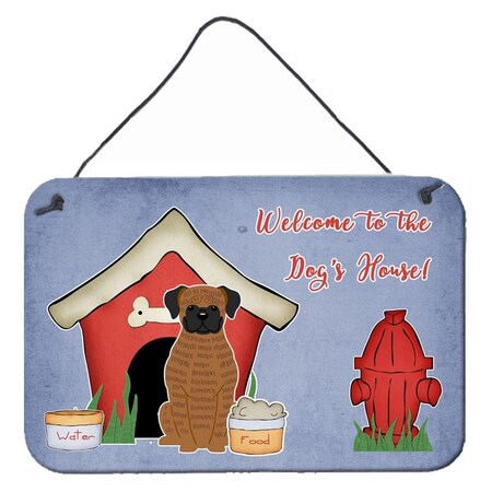 Carolines Treasures Dog House Collection Brindle Boxer Wall or Door Hanging Prints BB2871DS812
